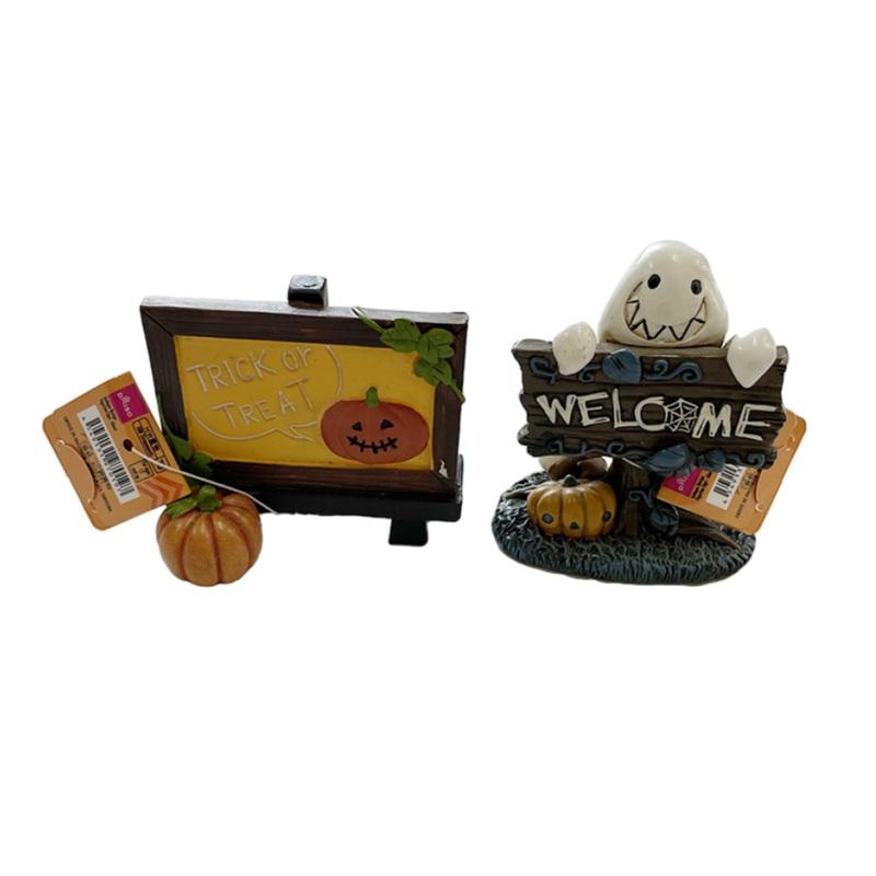 Halloween Antique Design Figurine Sign Ghost