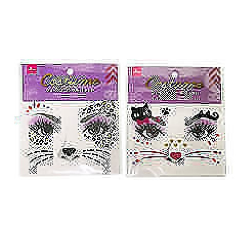 Halloween Face Decoration Sticker Cat