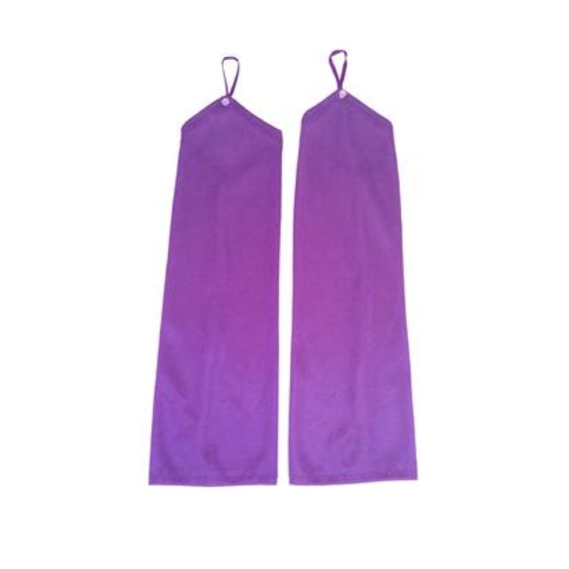 Halloween Long Princess Gloves Fingerless Purple