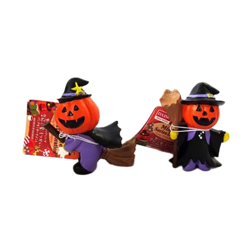 Halloween Ornament Flying Witch Pumpkin