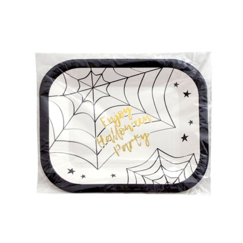 Halloween Pattern Paper Plate Square