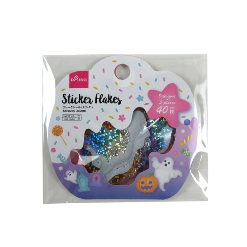 Halloween Sticker Flakes Pink