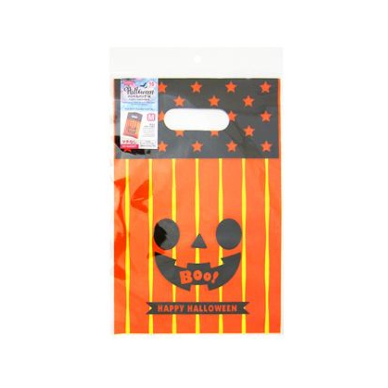 Halloween Wrapping Plastic Handle Bag M 10.6in x 7.1in