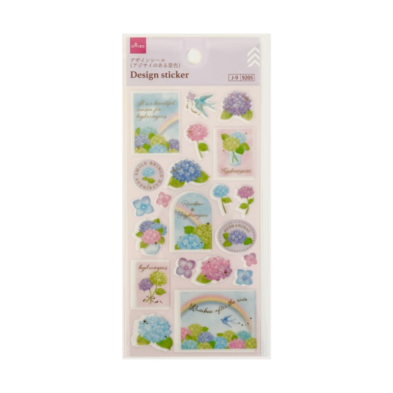 Design Sticker Scenery with Hydrangeas