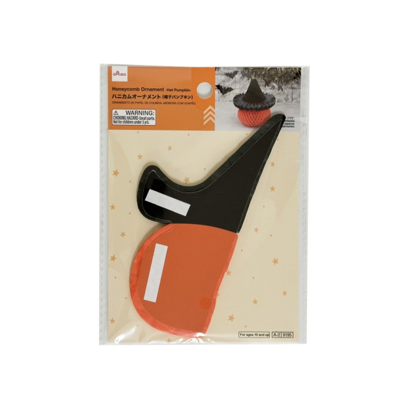 Halloween Honeycomb Ornament Hat Pumpkin