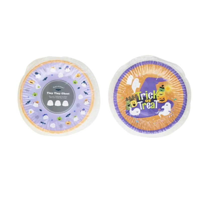 Halloween Paper Plates Round Assorted