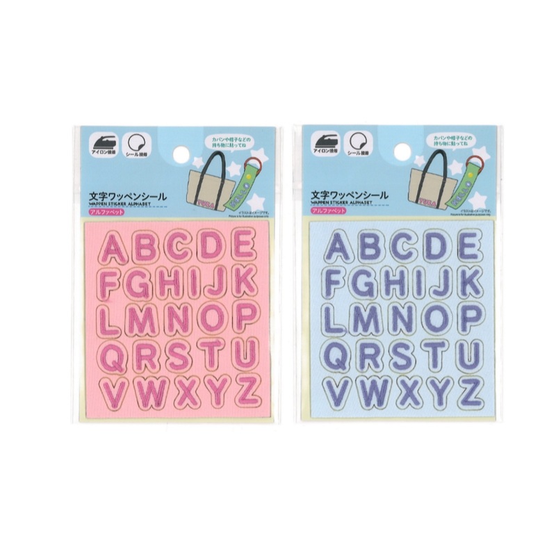 Wappen Sticker Alphabet Pink/Purple