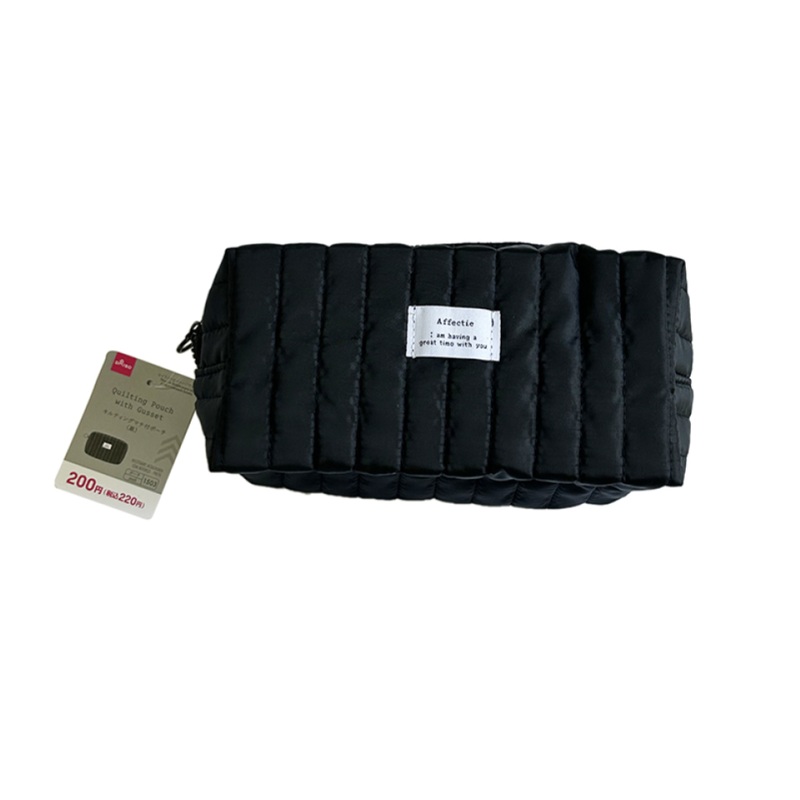 Quilting Pouch with Gusset Black