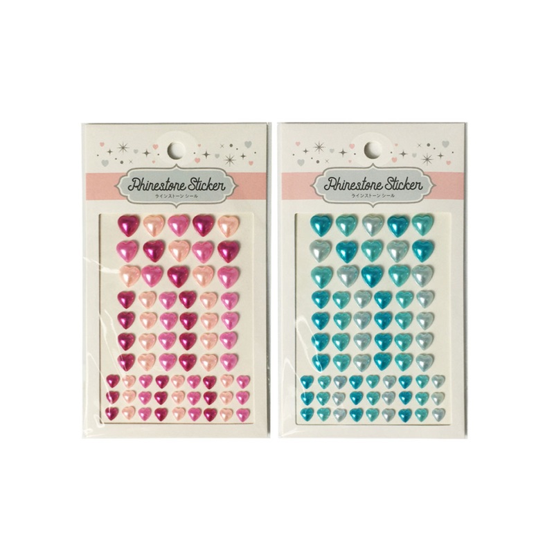 Rhinestone Seal Heart Pearl Color