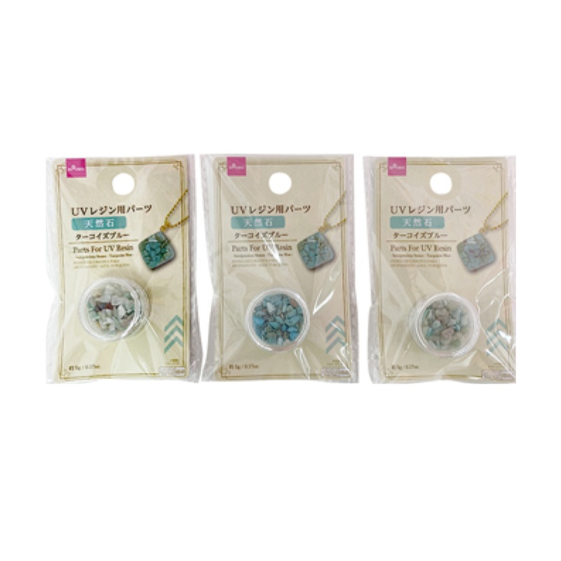 Parts for UV Resin Semiprecious Stones Turquoise Blue