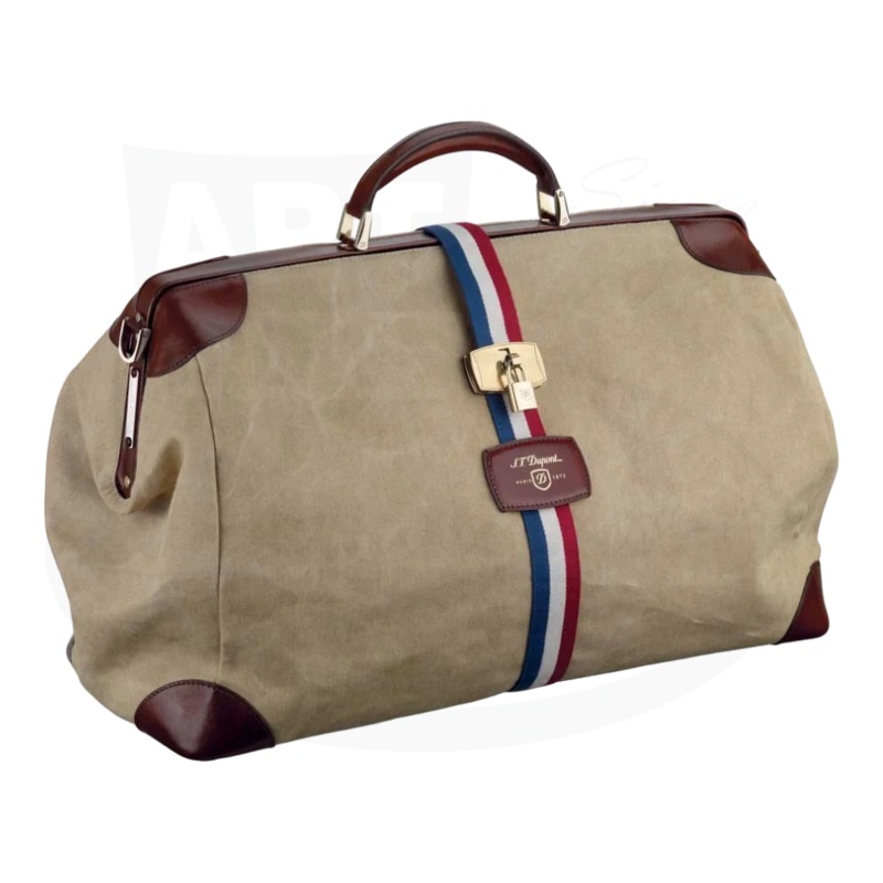 S.T. Dupont Beige Leather Bogie Bag, 191100SS
