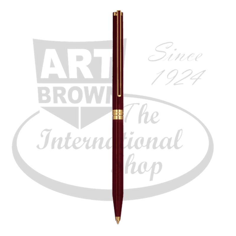 S.T. Dupont Classique Red and Gold Ballpoint Pen, 045672A