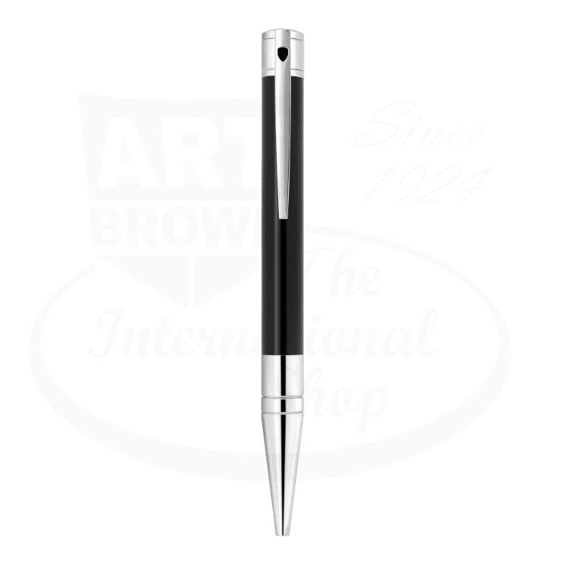 S.T. Dupont D-Initial Ballpoint Pen | Black Lacquer and Chrome, 265200