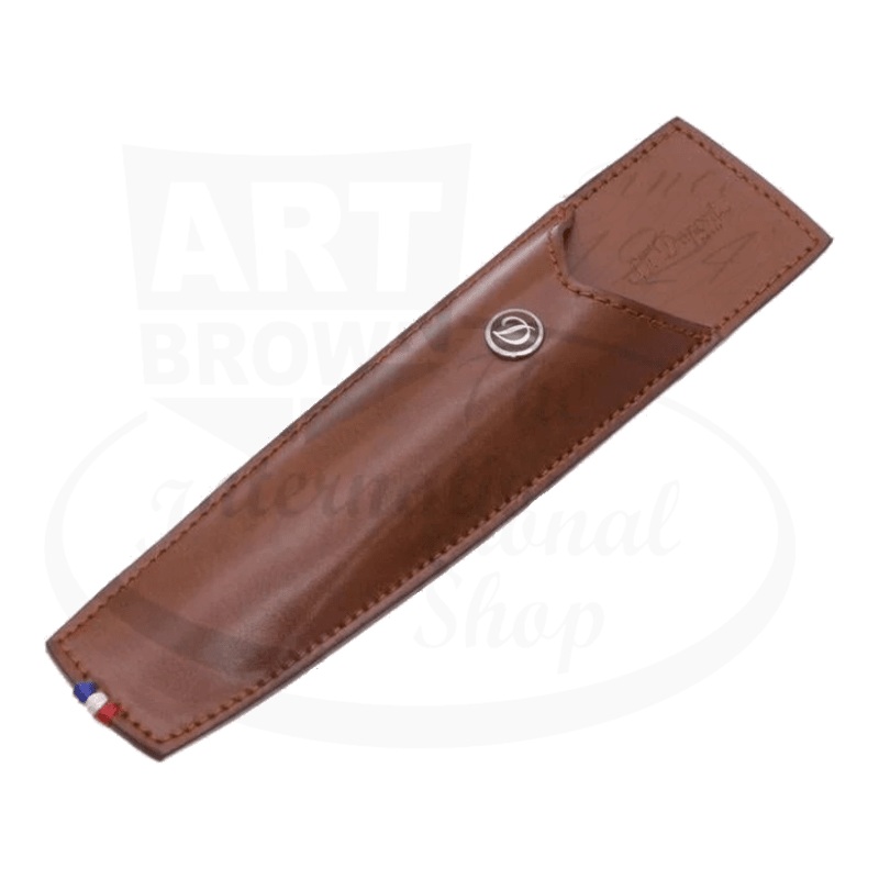 S.T. Dupont Line D Brown Leather Pen Case, 180116