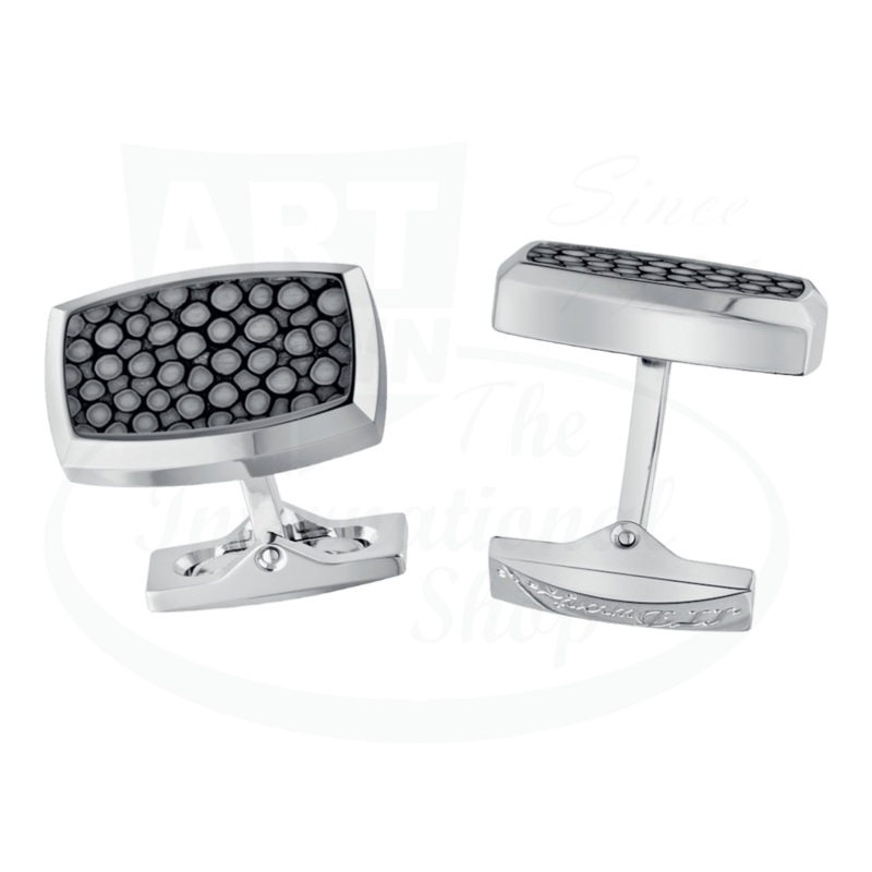 S.T. Dupont Shagreen Gray Cufflinks, 005506