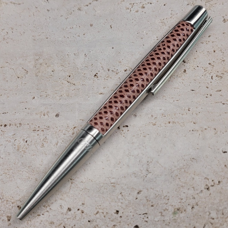 S.T. Dupont Defi Custom Ballpoint Pen Red Reptile Exotic Leather
