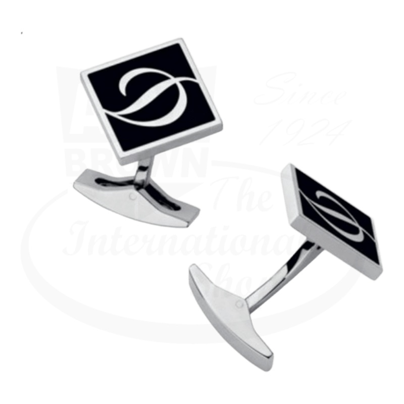 S.T. Dupont Iconic Palladium Lacquer D Cufflinks, 005366