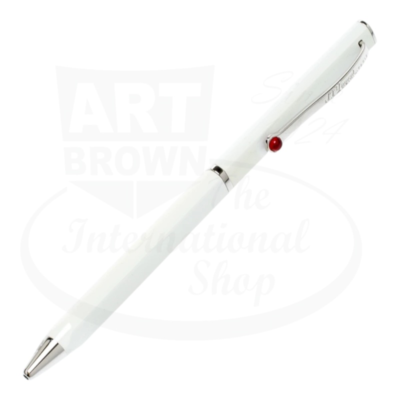 S.T. Dupont Karl Lagerfeld White Lacquer & Palladium Ballpoint Pen, 435677