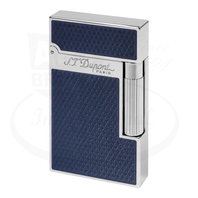 S.T. Dupont Ligne 2 Blue and Palladium Fire Head Lighter, 016252