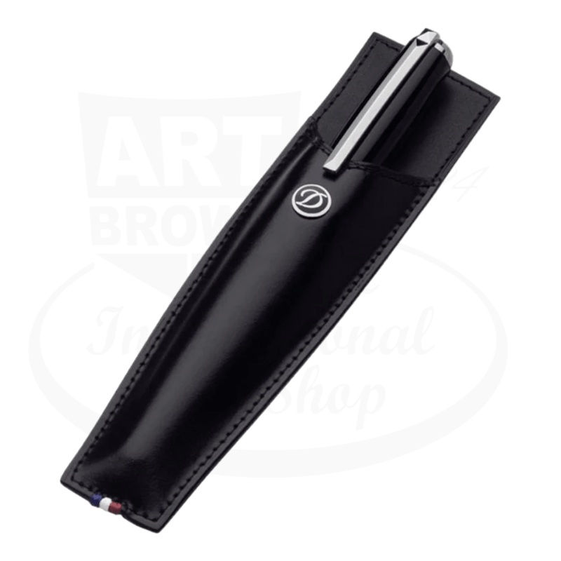 S.T. Dupont Line D Black Leather Pen Case, 180016