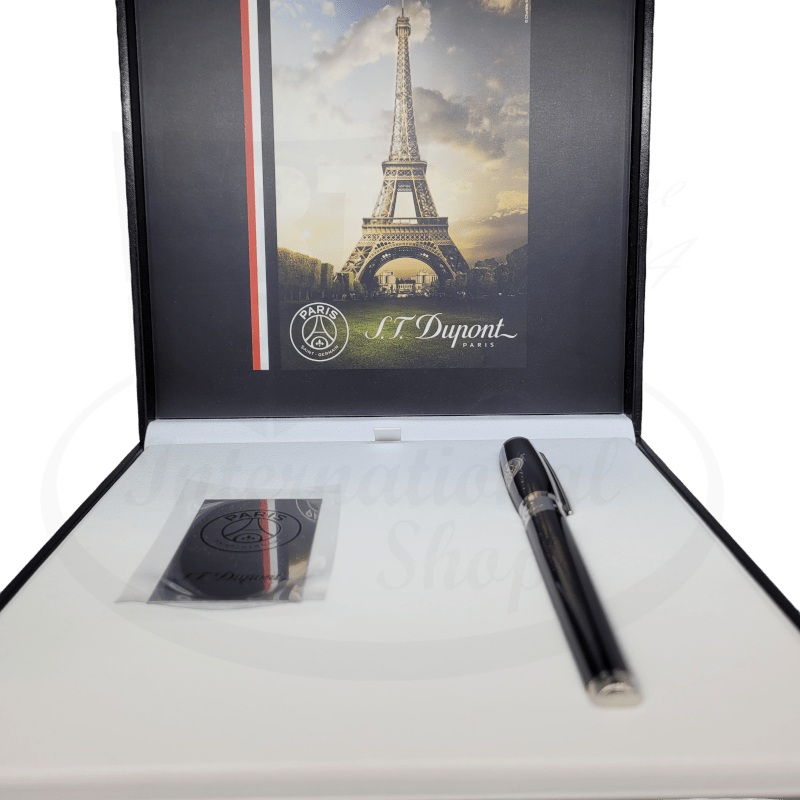 S.T. Dupont Line D Paris Saint Germain Fountain Pen Black Lacquer And Palladium, 410689