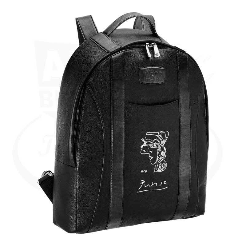 S.T. Dupont Line D Soft Grain Leather Black Backpack Picasso - Profil de Femme, 181266