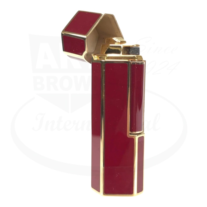 S.T. Dupont Mon Dupont Karl Lagerfeld Red Lacquer and Gold Lighter, 026001