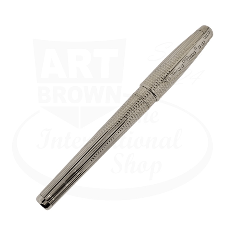 S.T. Dupont Olympio Extra Large Roller Ball Pen Palladium & Diamond, 482673
