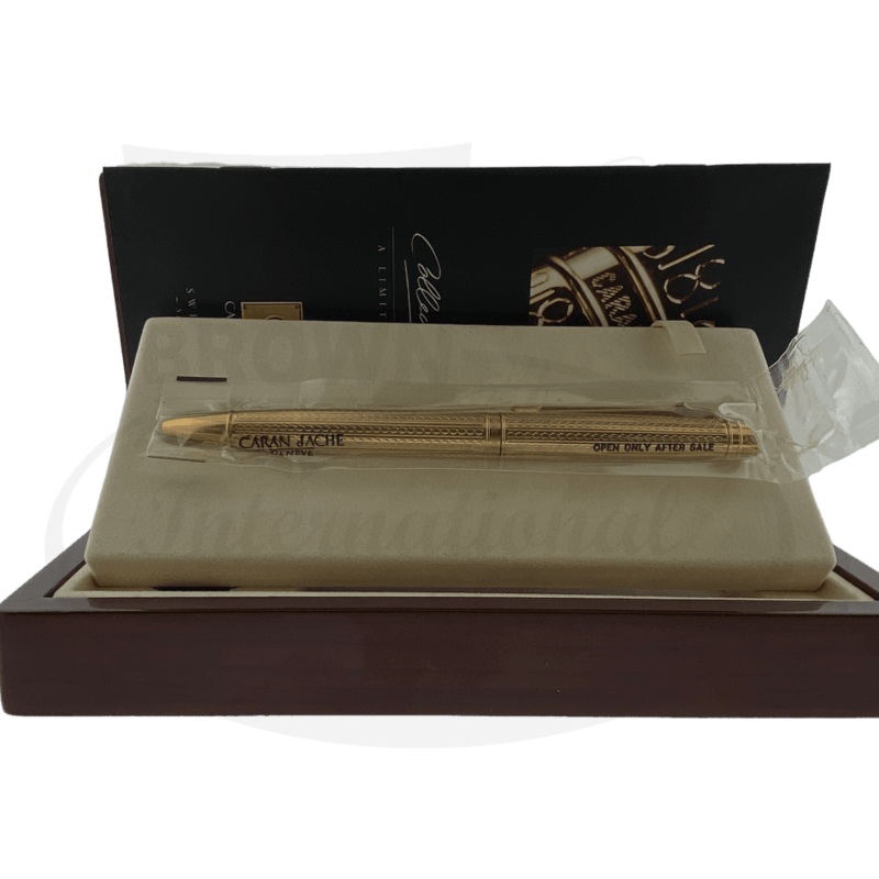 Caran D'Ache Collection Privee Limited Edition Gold Plated Ballpoint Pen