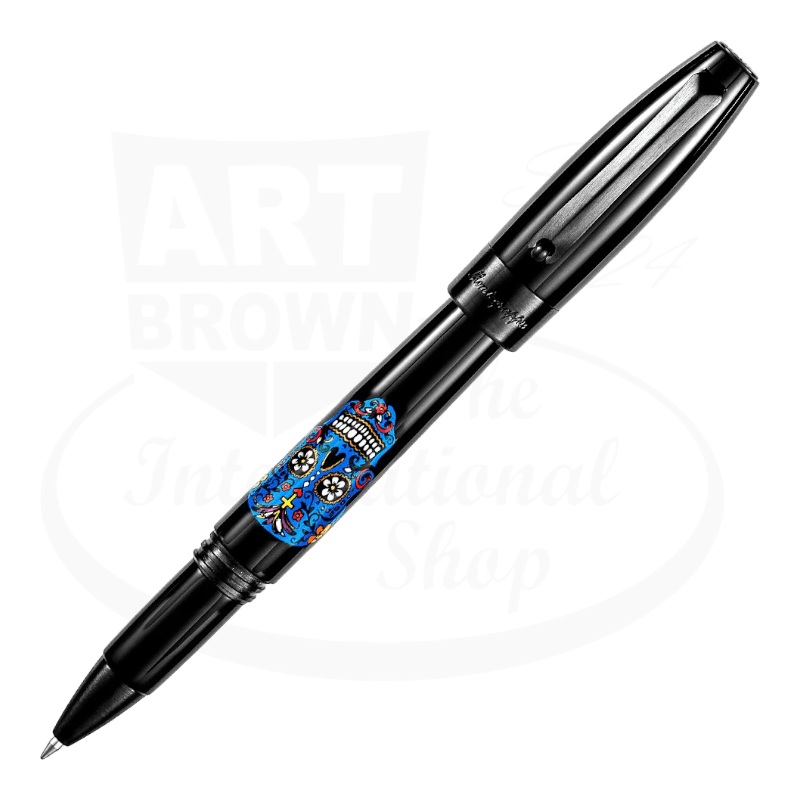 Montegrappa Day Of The Dead Rollerball Pen Blue