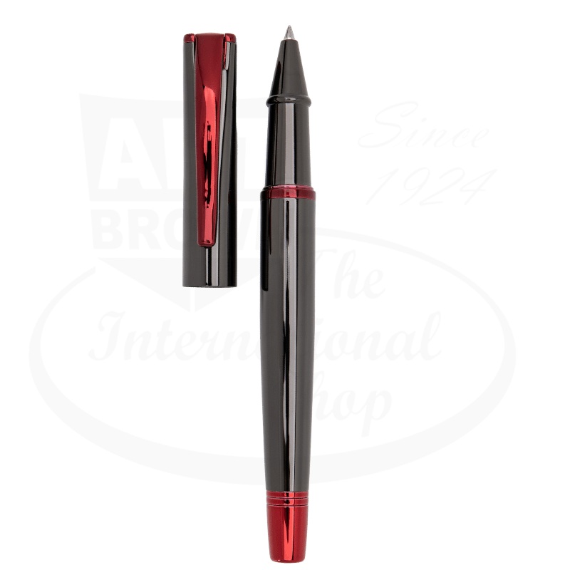 Monteverde Impressa Gunmetal with Red Finish Rollerball Pen, MV29876