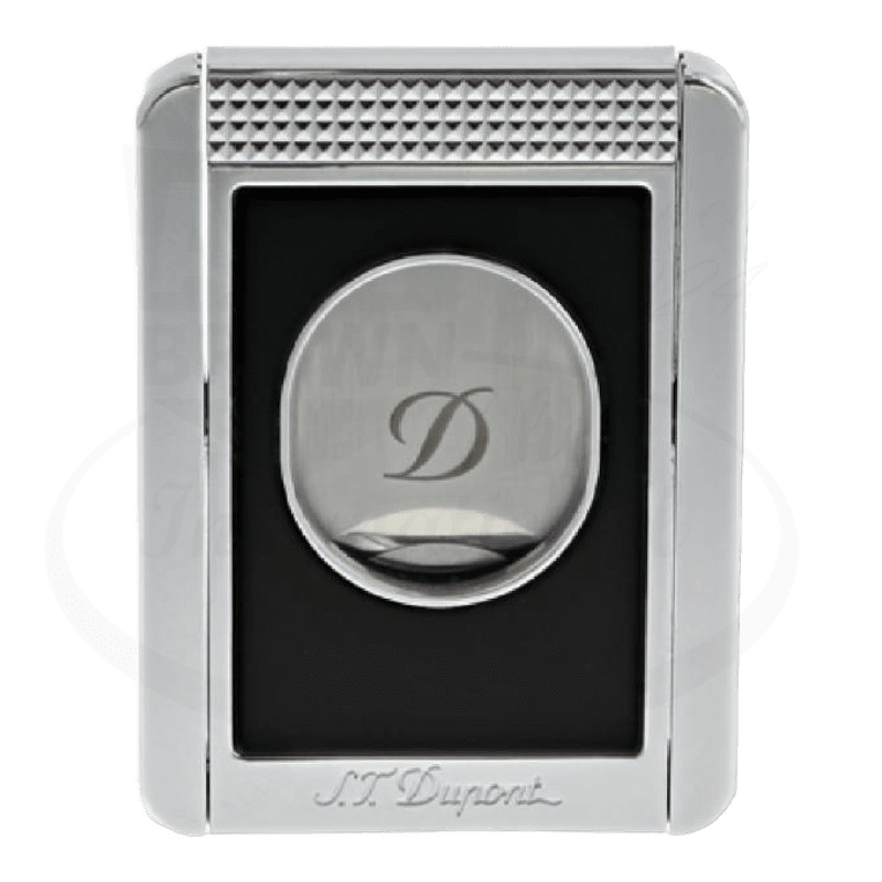S.T. Dupont Black and Chrome Cigar Cutter Stand, 003415