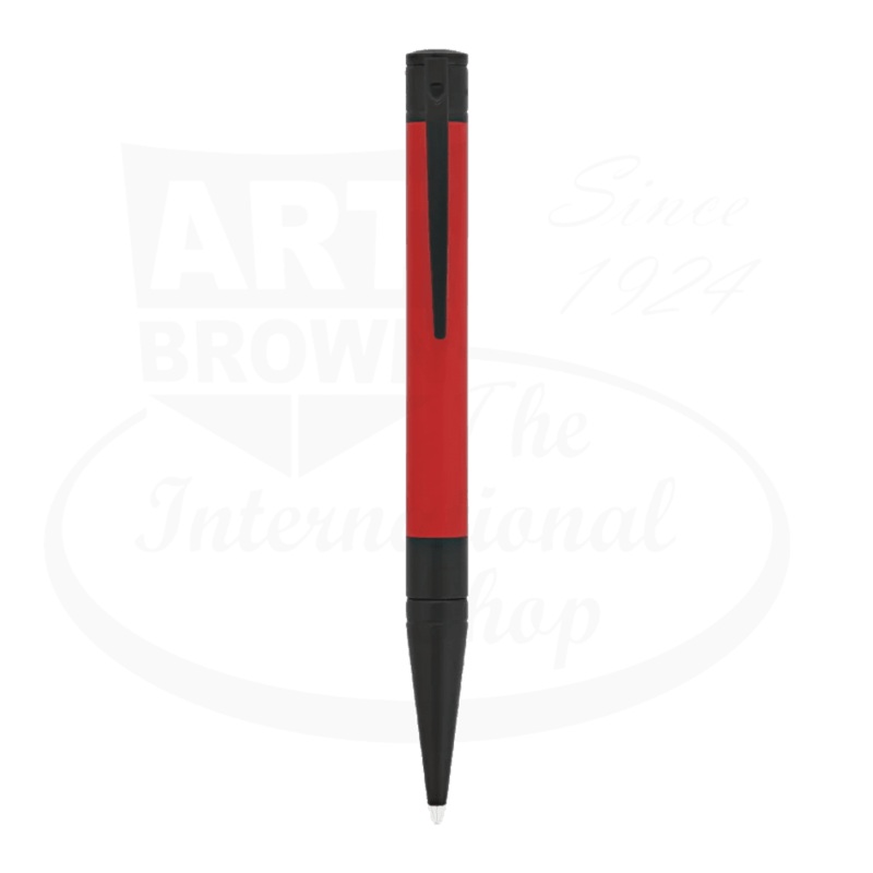 S.T. Dupont D-Initial Matte Black & Red Ballpoint Pen, 265116