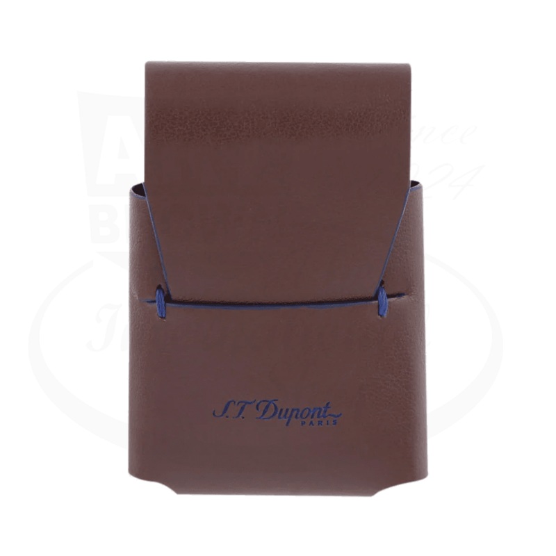 S.T. Dupont Ligne 2 Brown and Blue Slim Lighter Case, 184104