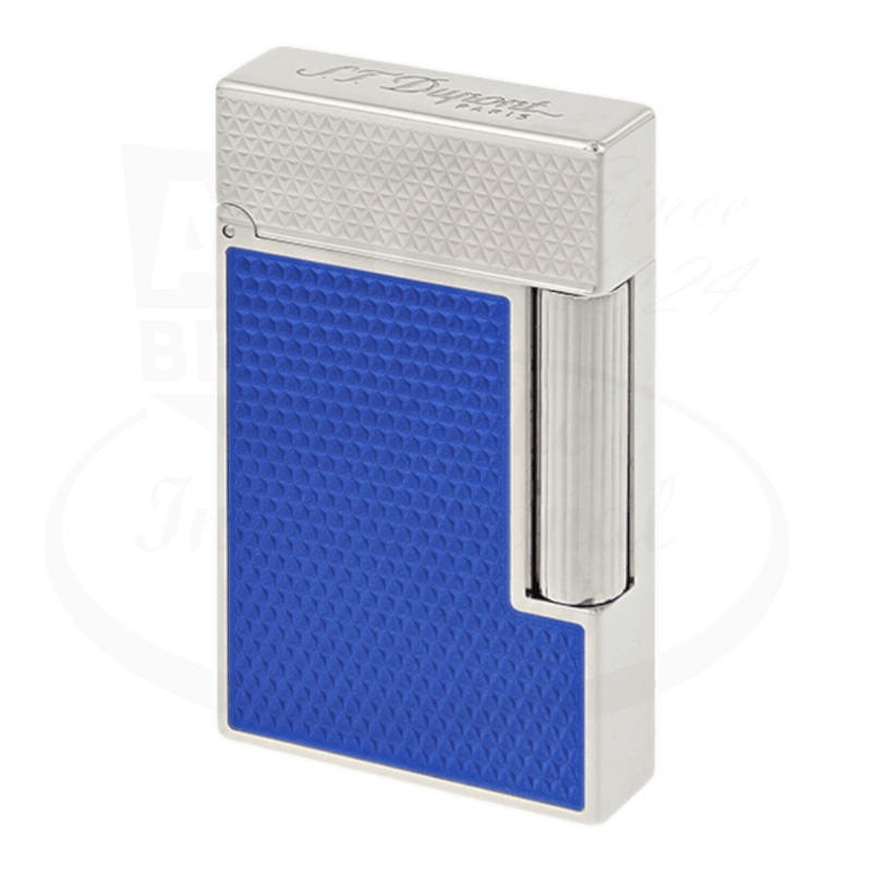 S.T. Dupont Ligne 2 Perfect Cling Electric Blue and Palladium Fire Head Lighter, C16619