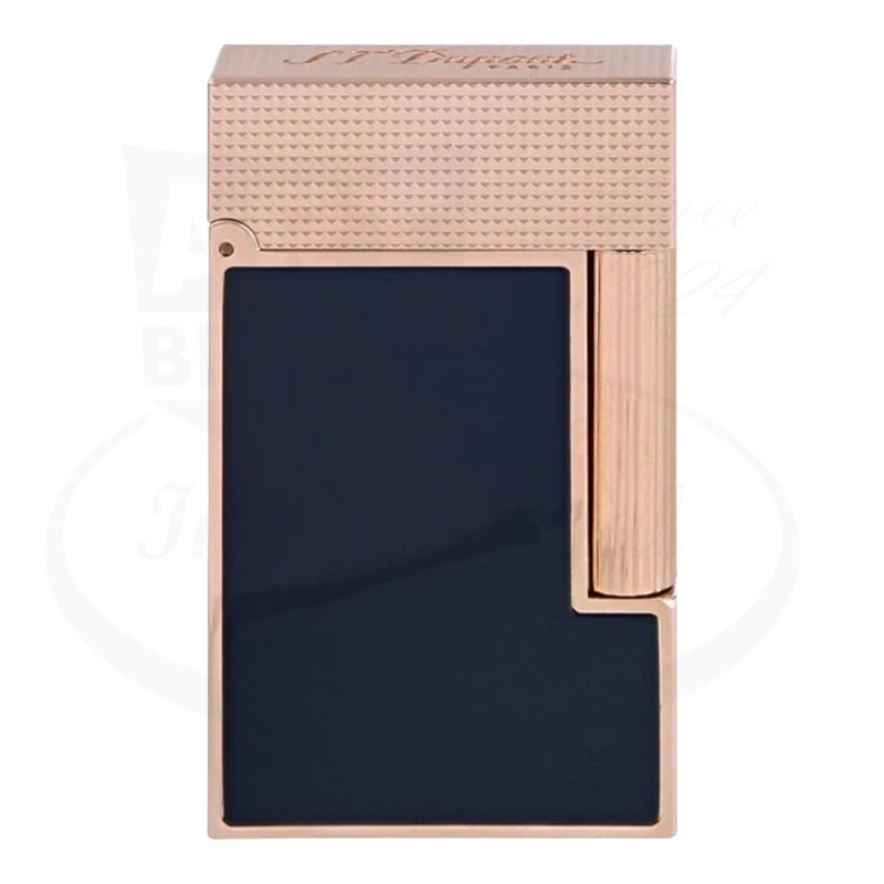 S.T. Dupont Ligne 2 Perfect Cling Microdiamond Head Blue Lacquer and Rose Gold, C16604