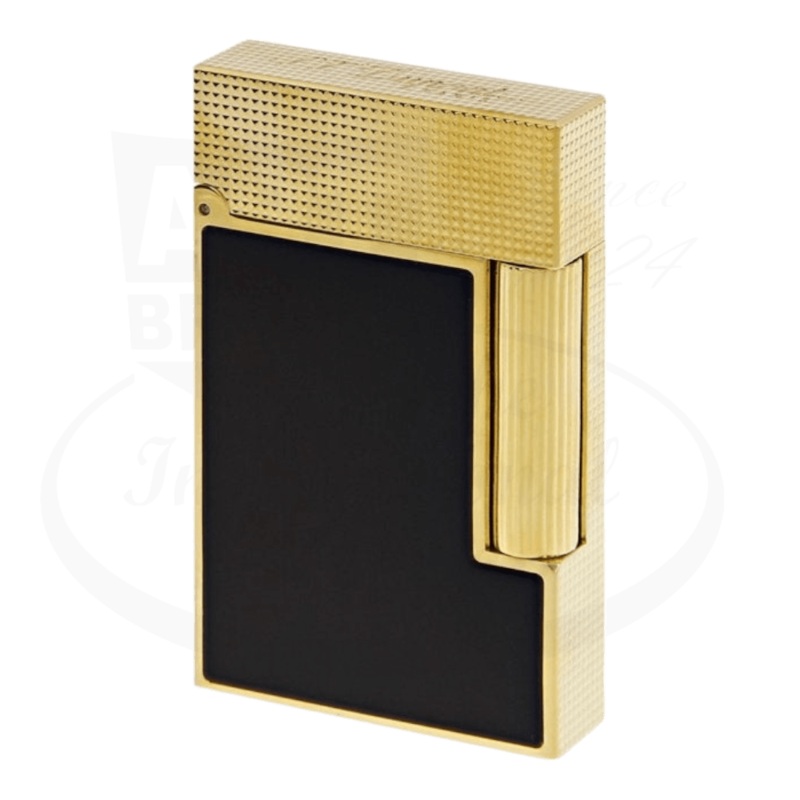 S.T. Dupont Ligne 2 Perfect Cling Microdiamond Head Matte Black with Gold Lighter, C16601