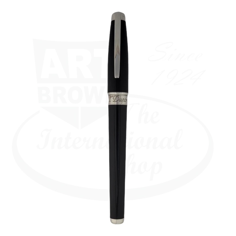 S.T. Dupont Olympio XL Black and Palladium Fountain Pen, 481674M