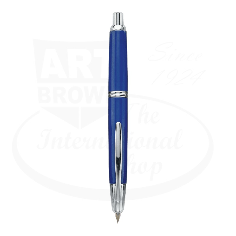 Vanishing Point Fountain Pen Blue with Rhodium Accents