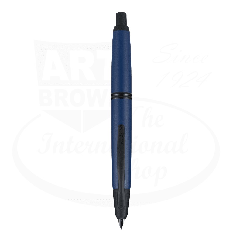 Vanishing Point Fountain Pen Matte Blue with Black Accents