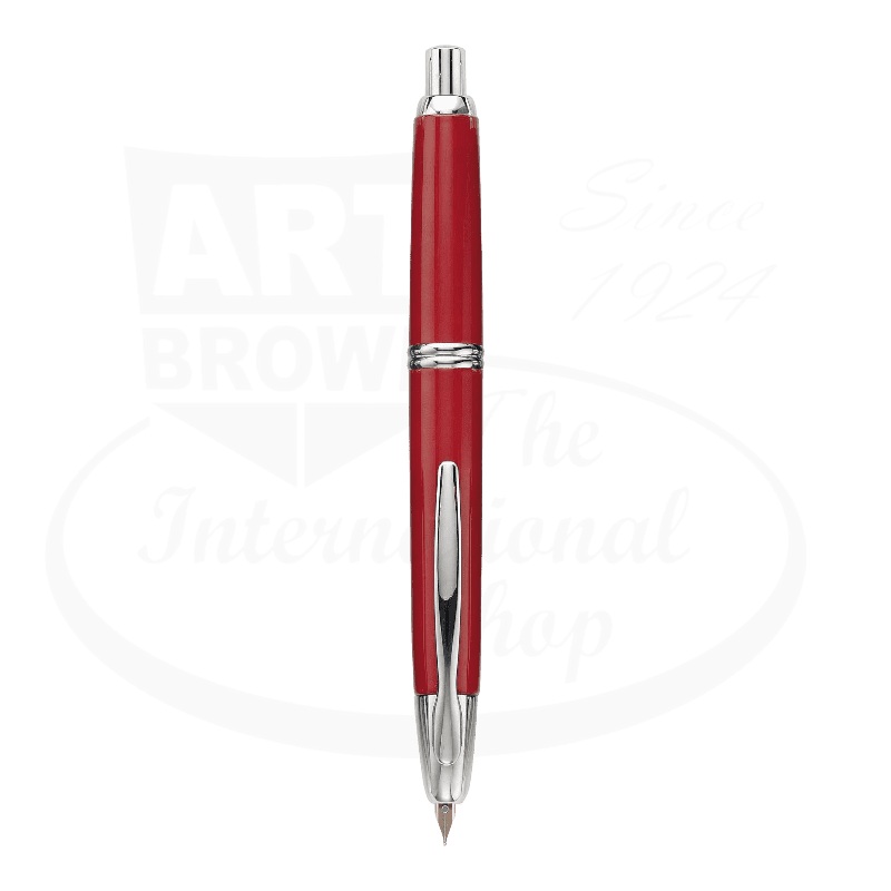 Vanishing Point Fountain Pen Red with Rhodium Accents