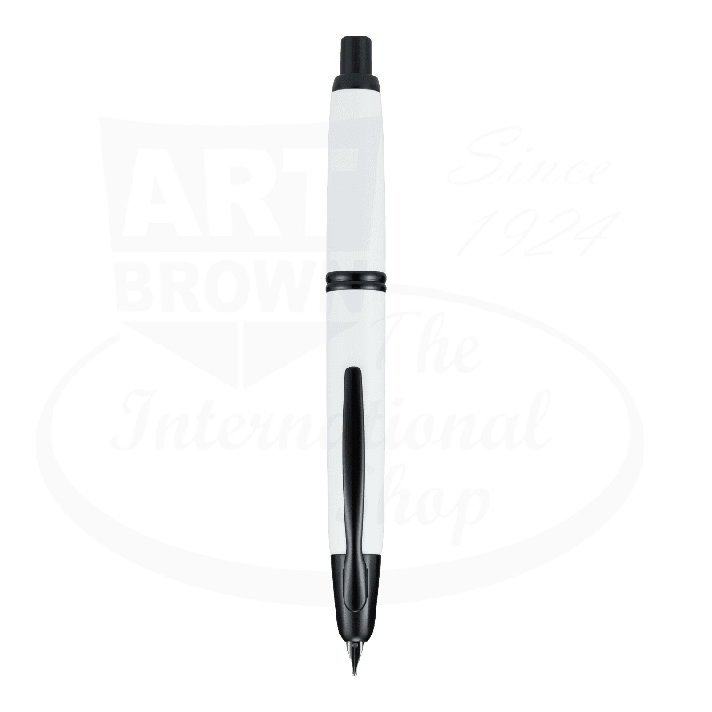 Vanishing Point Fountain Pen White with Black Accents