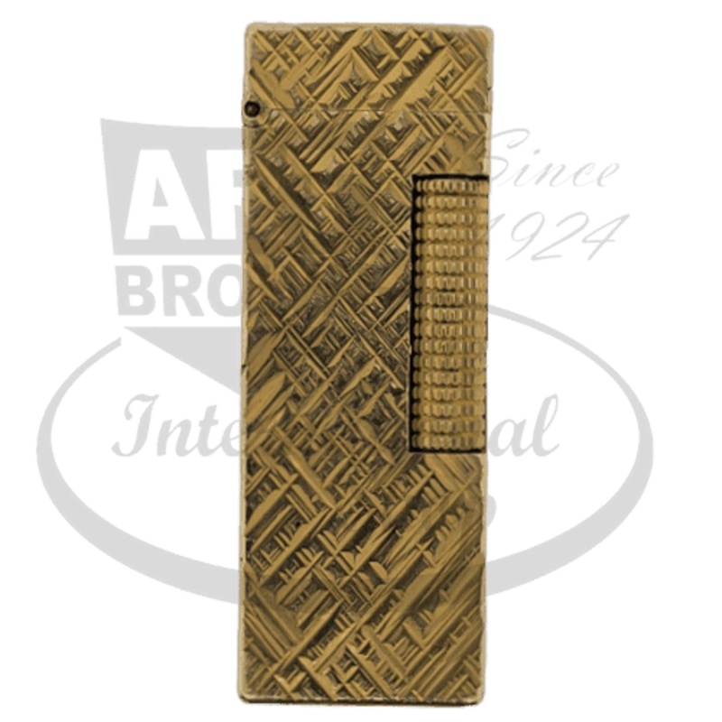 Vintage Dunhill Rollagas Gold Cross Hatch Lighter Display Model