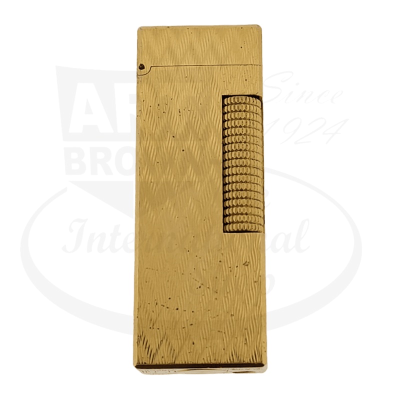 Preowned Dunhill Gold Chevron Rollagas Lighter