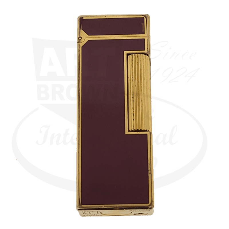 Preowned Dunhill Red Lacquer & Gold Rollagas Lighter #2
