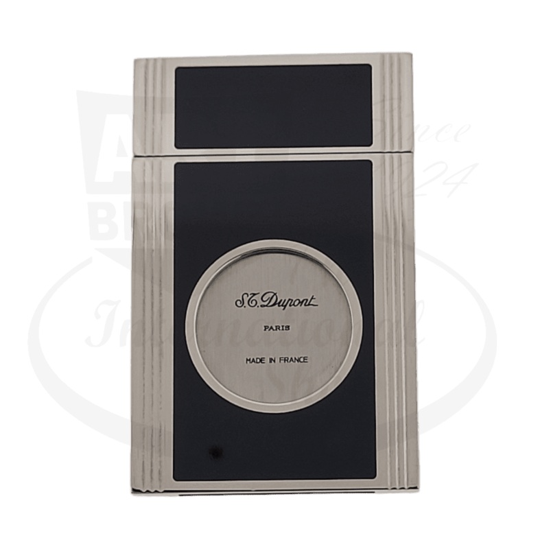 Preowned S.T. Dupont Black Lacquer & Palladium Straight Cutter