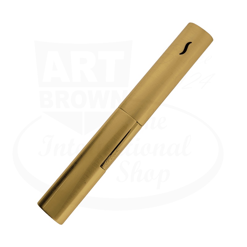 Preowned S.T. Dupont The Wand Candle Lighter in Brushed Gold, 024008