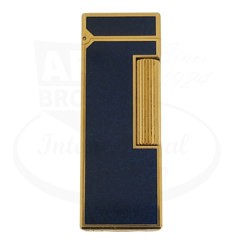 Preowned Vintage Dunhill Blue Lacquer & Gold Rollagas Lighter, Dunhill-9