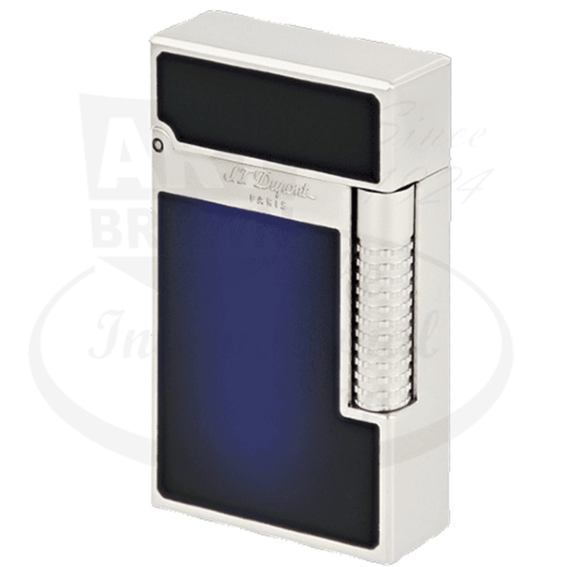 S.T. Dupont Le New Grand Perfect Cling Blue Lacquer and Palladium Lighter, C23013