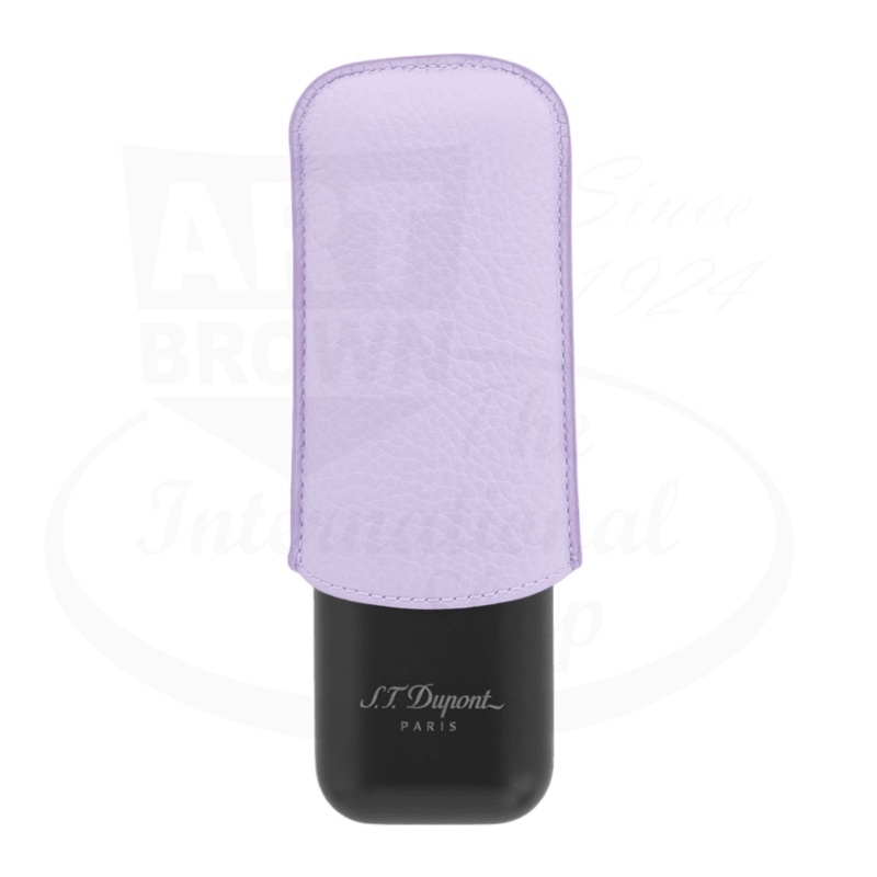 S.T. Dupont Metal Base Matte Black & Lilac 2 Cigar Case, 183162